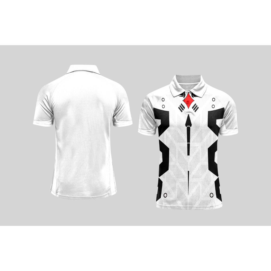 Next Print Cricket Polo Half White Customized Jersey NPCWH00A410