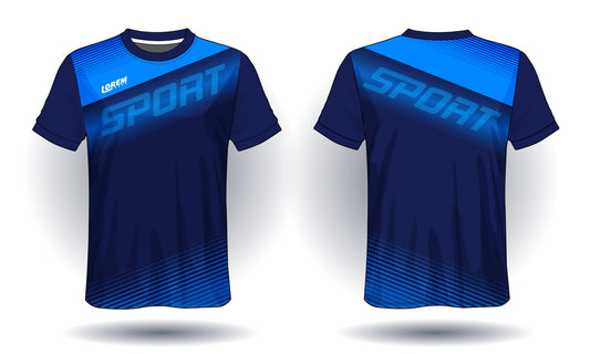 Royal Blue Sport Jersey front view custom football fan jersey