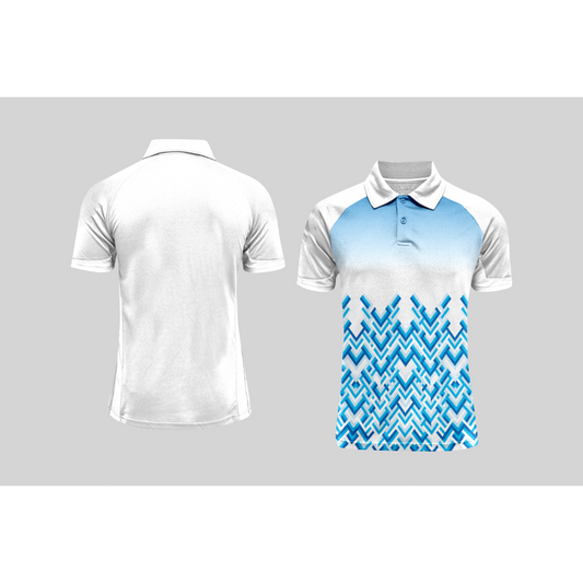 Next Print Cricket Polo Half White Customized Jersey NPCWH00A418