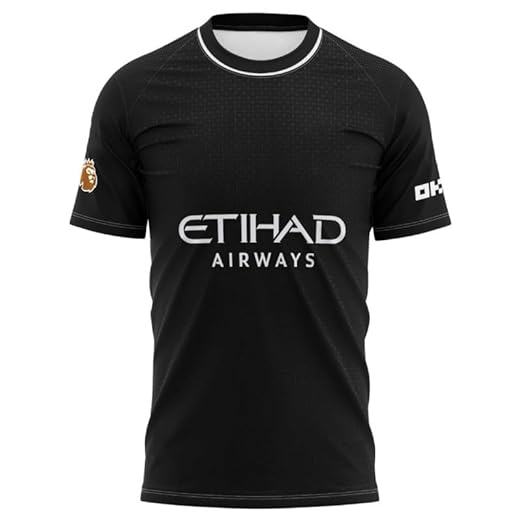 NextPrint Manchester City 2025/26 Black Football Jersey – Premium Shirt for Kids, Boys & Men (Large)