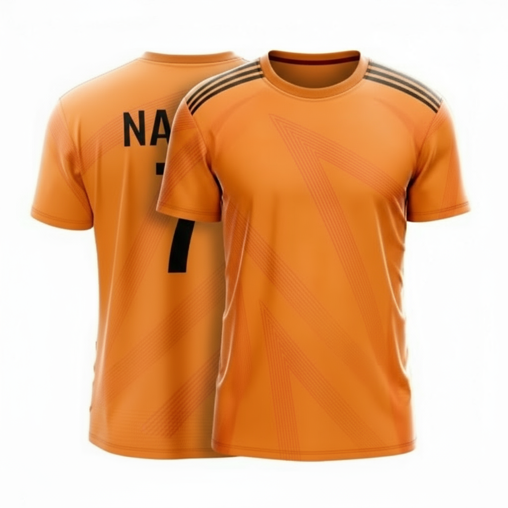 Next Print Real Away 2024/25 Orange Football Jersey - Personalized with Custom Name & Number | Sizes for Kids, Men & Women