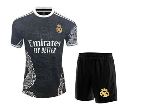 Next Print Black Dragon Print 07 Football Jersey Set for Kids – Custom Name & Number | Premium Dry-Fit Kit | NextPrint India
