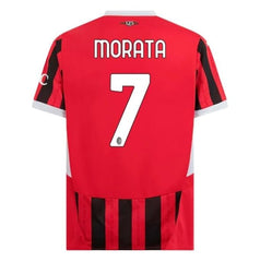 Next Print Alvaro Morata Jersey Milan Team New Football Jerseys Club Men's Home 2024/2025 New