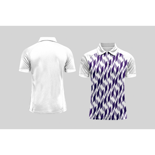 Next Print Cricket Polo Half White Customized Jersey NPCWH00A429