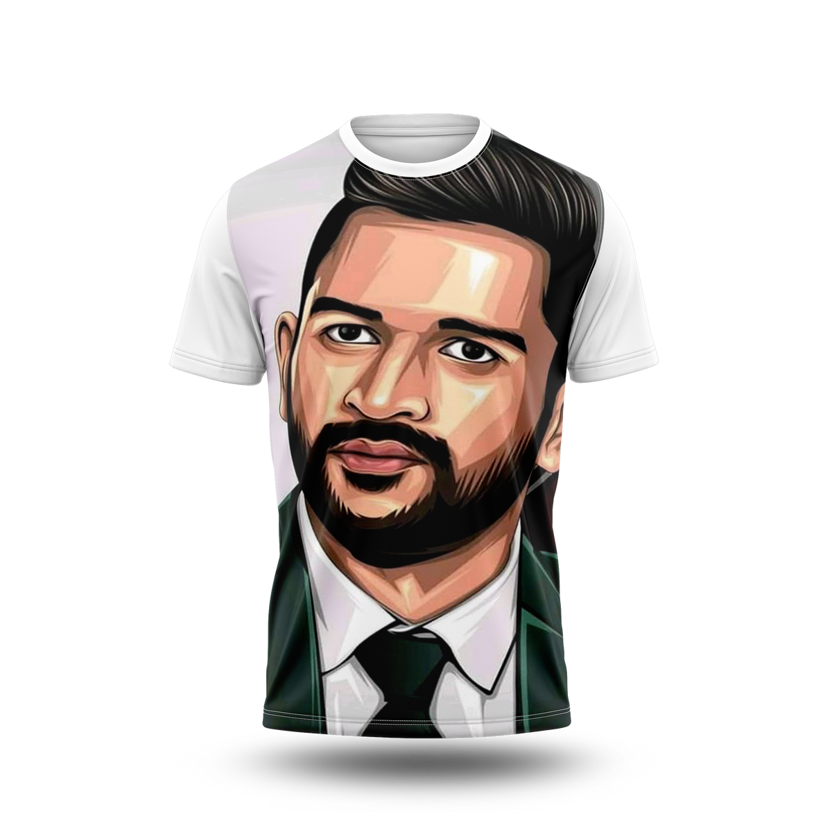 MS Dhoni Photo Printed T-Shirt.