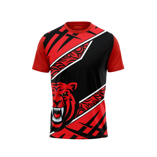 Red Round Neck Half Sleeve Tshirt Nextprintr NP50000730