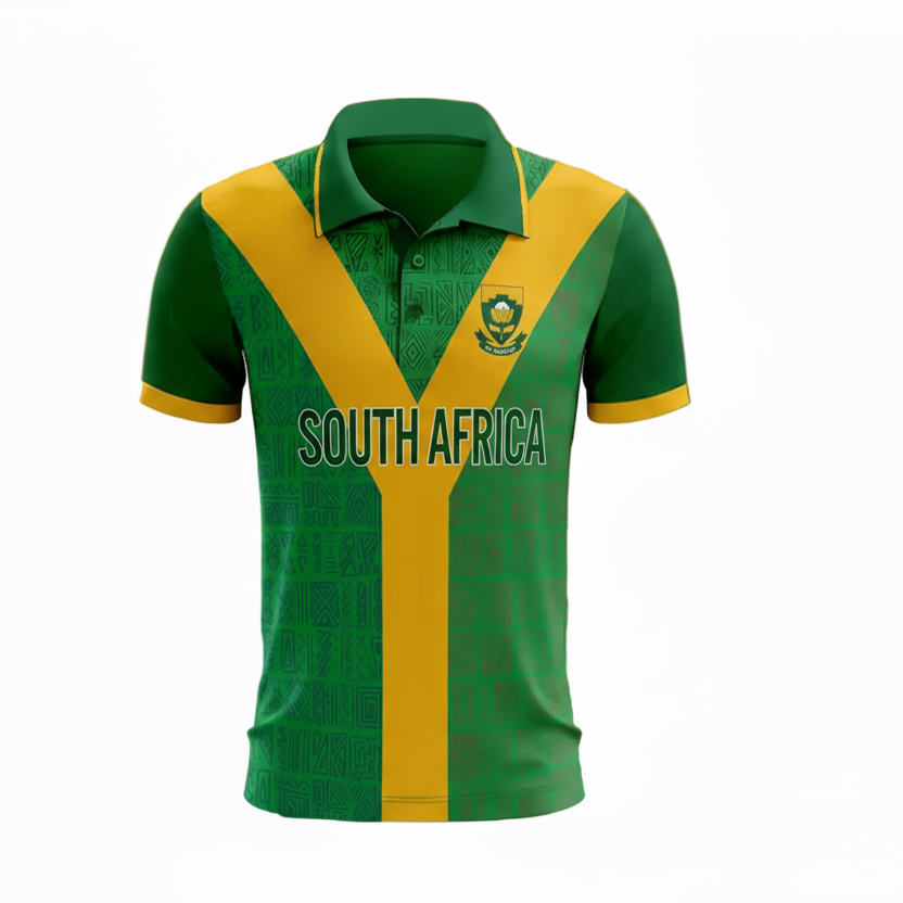 Next Print Customised Cricket  South Africa Jersey For Men / Women With Name and Number Print.