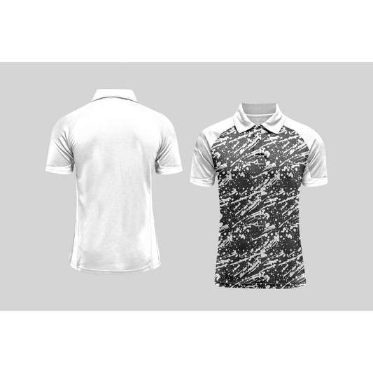 Next Print Cricket Polo Half White Customized Jersey NPCWH00A449