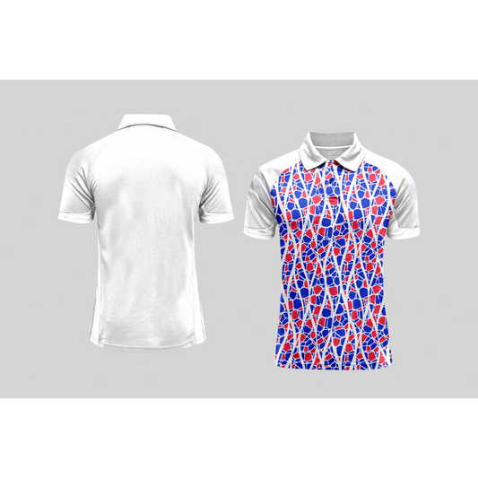 Next Print Cricket Polo Half White Customized Jersey NPCWH00A459