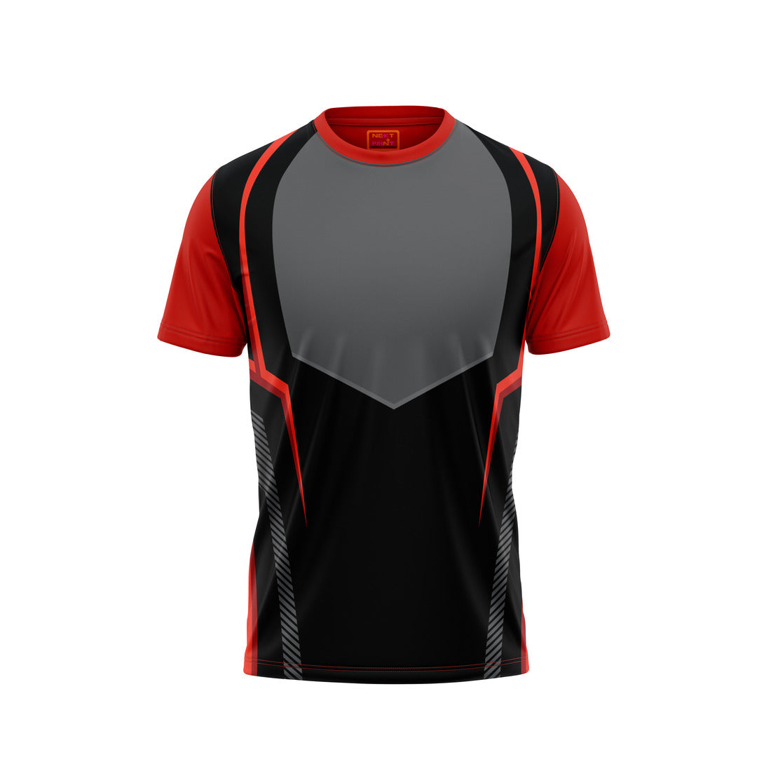 Red Round Neck Half Sleeve Tshirt Nextprintr NP50000732