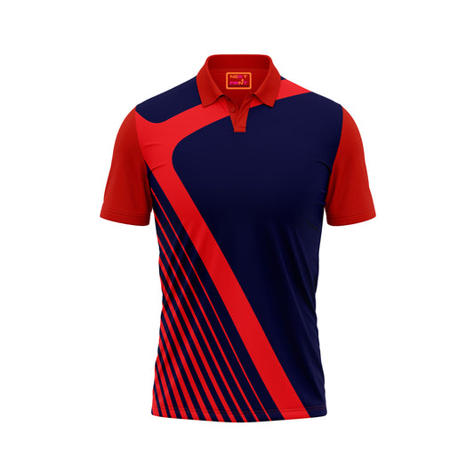 Red Polo Neck Half Sleeve T Shirt Nextprintr NP50000744