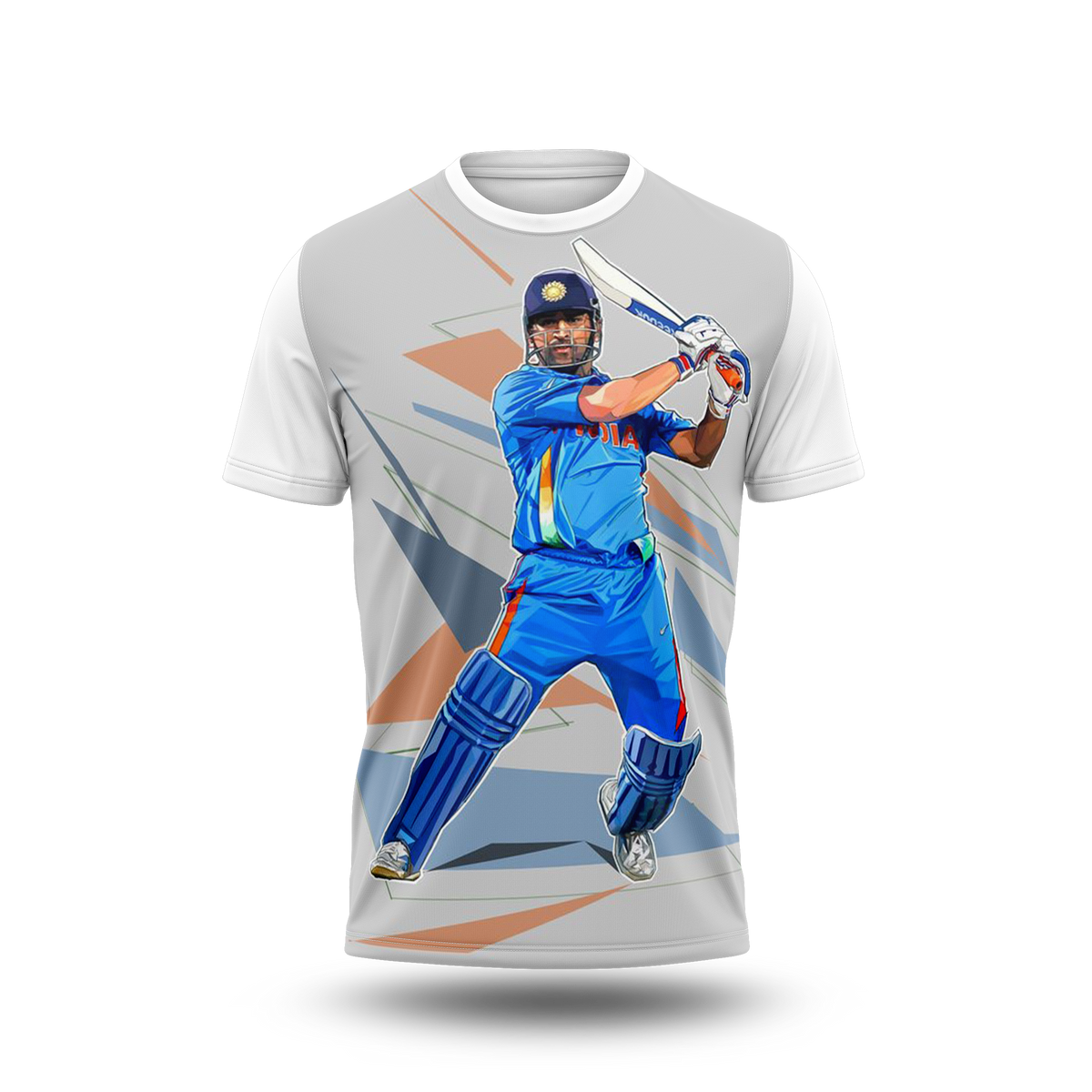 MS Dhoni Photo Printed T-Shirt.