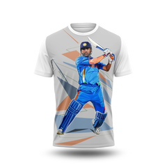 MS Dhoni Photo Printed T-Shirt.