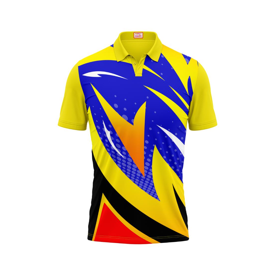 Next Print Customised Polo Neck Yellow Jersey NPTS42