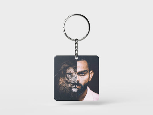 Next Print Aesthetic Lion Square Keychain