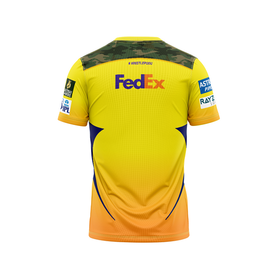 Next Print Ipl Chennai Super Kings V Neck Printed Jersey.