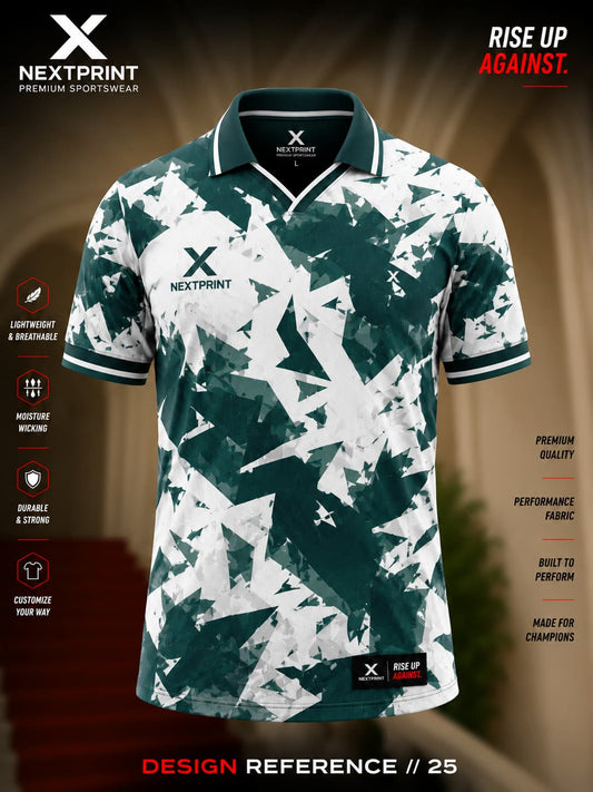 Emerald Geo Camo Performance Polo Jersey