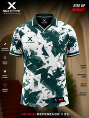 Emerald Geo Camo Performance Polo Jersey