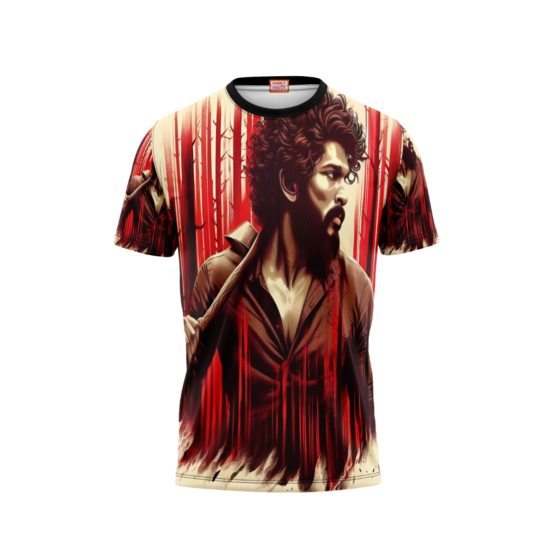Next Print Allu Arjun Pushpa  Printed T-Shirt.