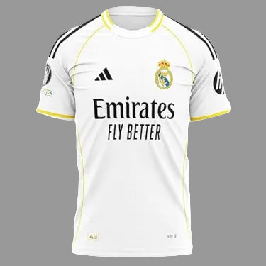 Next Print Real Madrid Style White Football Jersey 2025/26 – Custom Name & Number | Premium Dry-Fit for Kids & Men | NextPrint India
