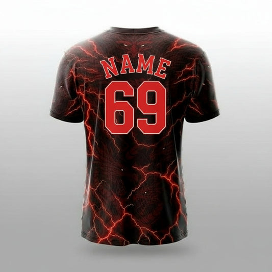 Next Print Real Dark Fire Dragon Fury Sports Jersey – Custom Name & Number | Kids, Men, Women Sizes 2Y to 4XL | Football, Cricket, E-Sports Jersey | Breathable Fabric | Premium Sublimation Print