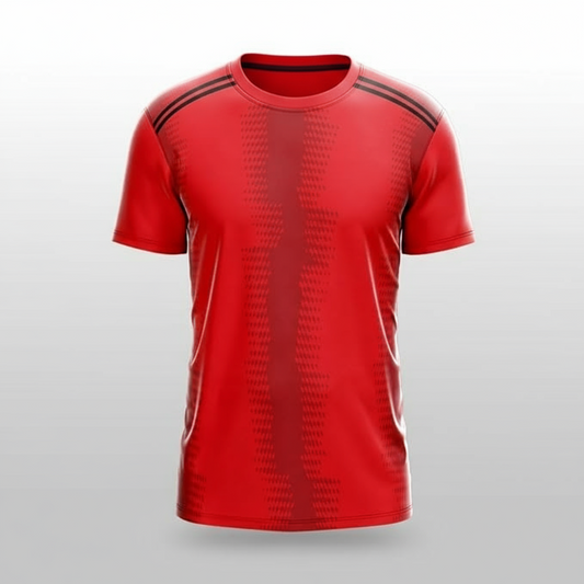 Next Print Bayern Munich Custom Round Neck Polyester Football Club Jersey Personalize with Name & Number Red