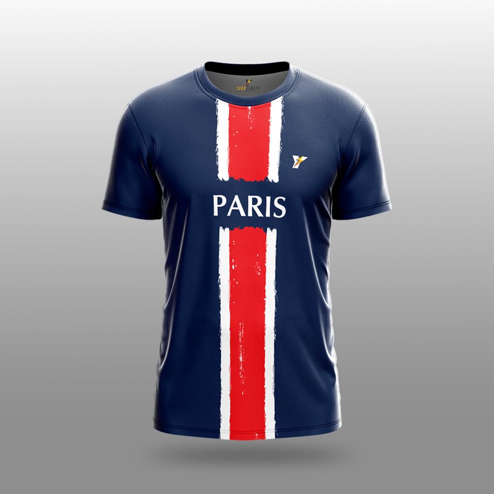 Next Print Paris Football Jersey 2024 | Personalized PSG Home Fan Shirt | Custom Name & Number Paris Saint Germain Soccer Jersey for Men, Women & Kids | Dry-Fit Premium Unisex Match Day T-Shirt India