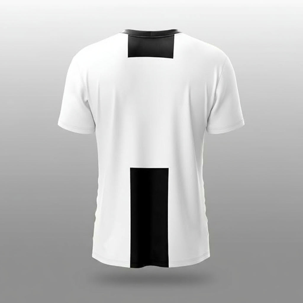 Next Print2018-19 RonaldoFan Football Club Jersey, Black & White Edition, Customized and Personalized with Your Name and Number, for Kids, Men, and Women.