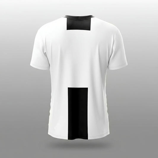 Next Print2018-19 RonaldoFan Football Club Jersey, Black & White Edition, Customized and Personalized with Your Name and Number, for Kids, Men, and Women.