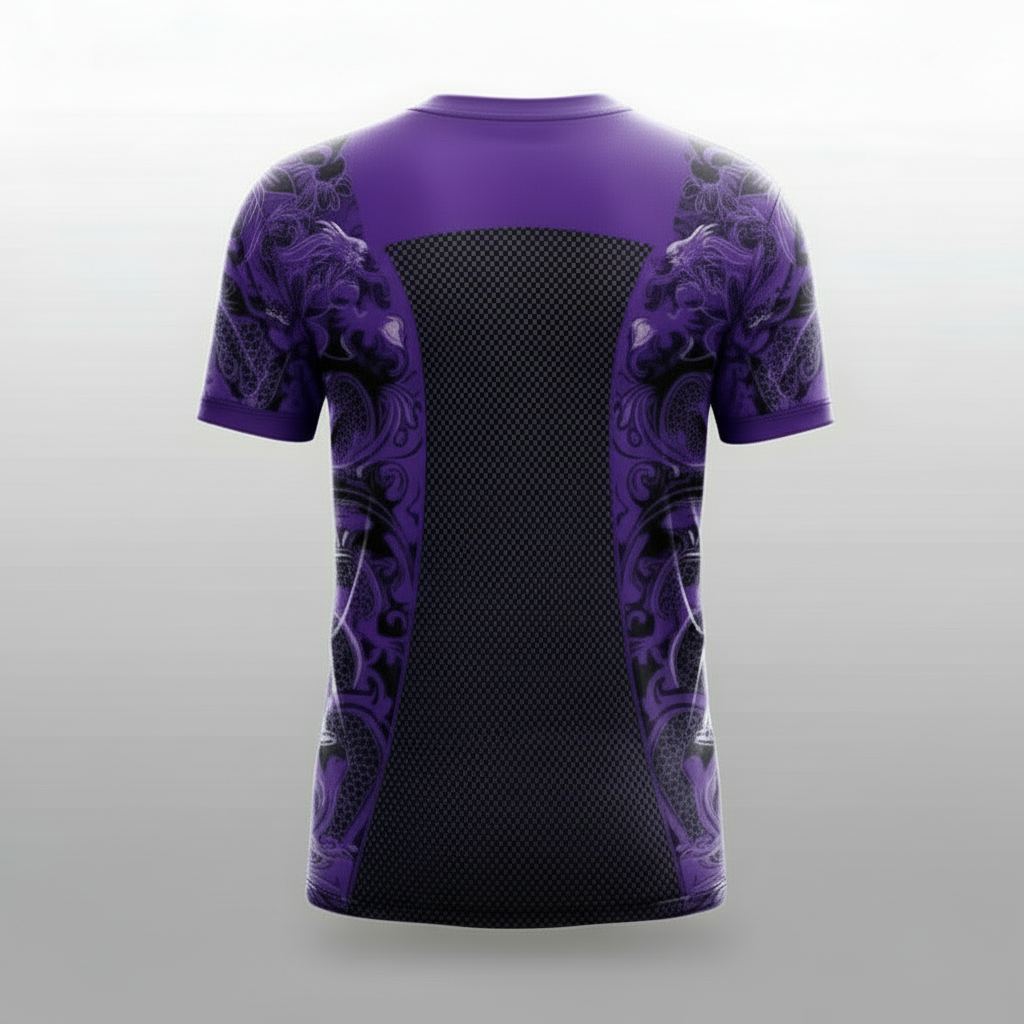 Next Print Black Panther (Black & Purple) Sports Jersey – Custom Name & Number | Kids, Men, Women Sizes 2Y to 4XL | Football, Cricket, E-Sports Jersey | Breathable Fabric