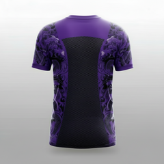 Next Print Black Panther (Black & Purple) Sports Jersey – Custom Name & Number | Kids, Men, Women Sizes 2Y to 4XL | Football, Cricket, E-Sports Jersey | Breathable Fabric