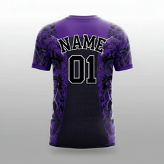 Next Print Black Panther (Black & Purple) Sports Jersey – Custom Name & Number | Kids, Men, Women Sizes 2Y to 4XL | Football, Cricket, E-Sports Jersey | Breathable Fabric