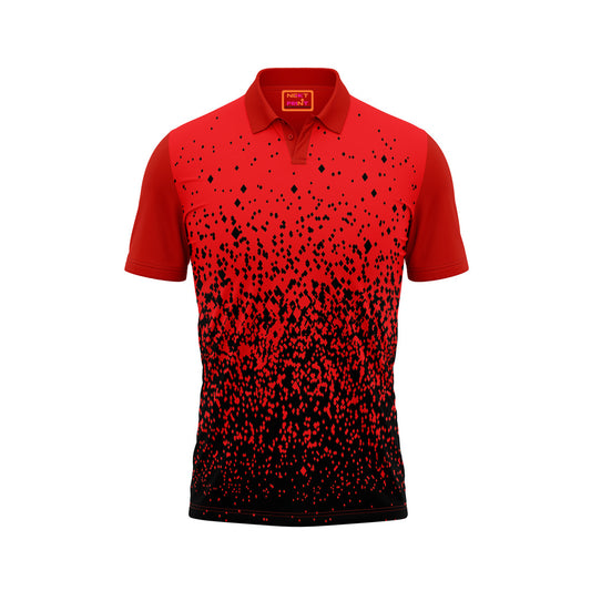 Red Polo Neck Half Sleeve T Shirt Nextprintr NP50000768