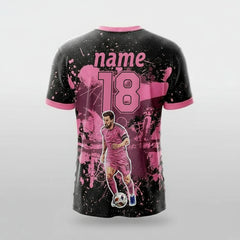 Next Print Messi Goat Edition Football Jersey | Miami Black Pink Design | Customized and Personalized Name and Number | Available in Sizes for Kids, Men, and Women