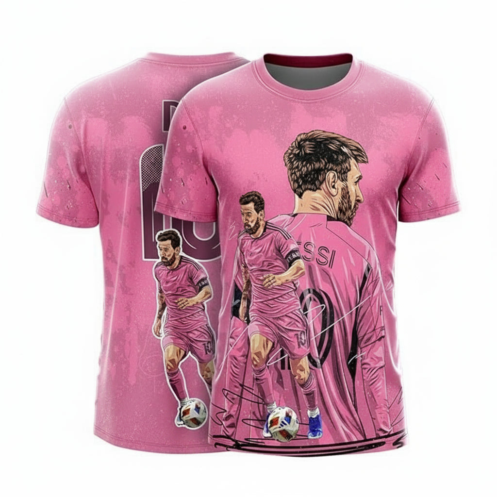 Next Print 2024 Custom Pink Supporter Jersey Personalized Name & Number Dry-Fit Sports T-Shirt for Men & Women Football & Fitness Teamwear Sizes 2Y to 4XL Red Breathable Fan Edition Jersey India