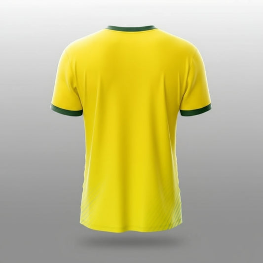 Next Print Glory Edition Brazil-Inspired Personalized Football Jersey | Custom Name & Number Yellow Supporter Shirt | Lightweight Dry-Fit Unisex Fan Sportswear Men Women Kids Group Event Gifting Soccer Top India