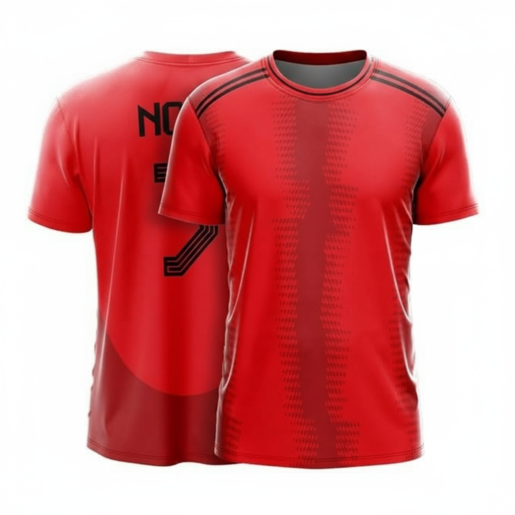 Next Print Bayern Munich Custom Round Neck Polyester Football Club Jersey Personalize with Name & Number Red