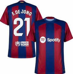 Next Print De Jong Jersey Liga Club 21 Number Football Jerseys Club Team Men's Home