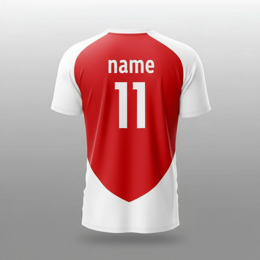 Next Print Arsenl Home Football Jersey 2024-25 | Customized Name & Number | Personalized Sports Fan Jersey for Men & Kids | Breathable Quick-Dry Fabric | Replica Style Soccer T-Shirt for Match Day