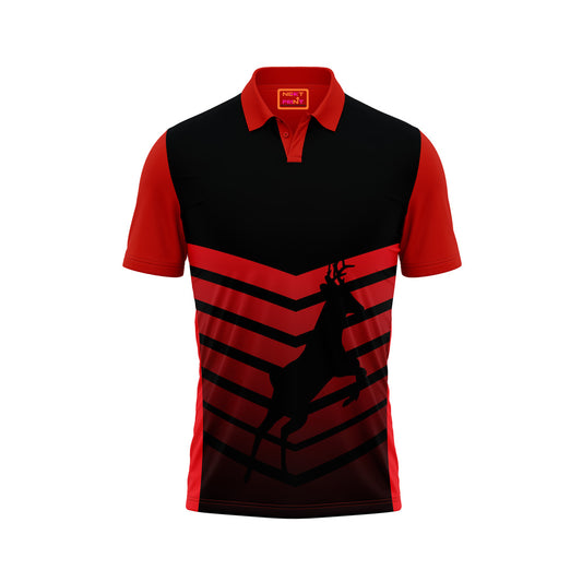 Red Polo Neck Half Sleeve T Shirt Nextprintr NP50000774