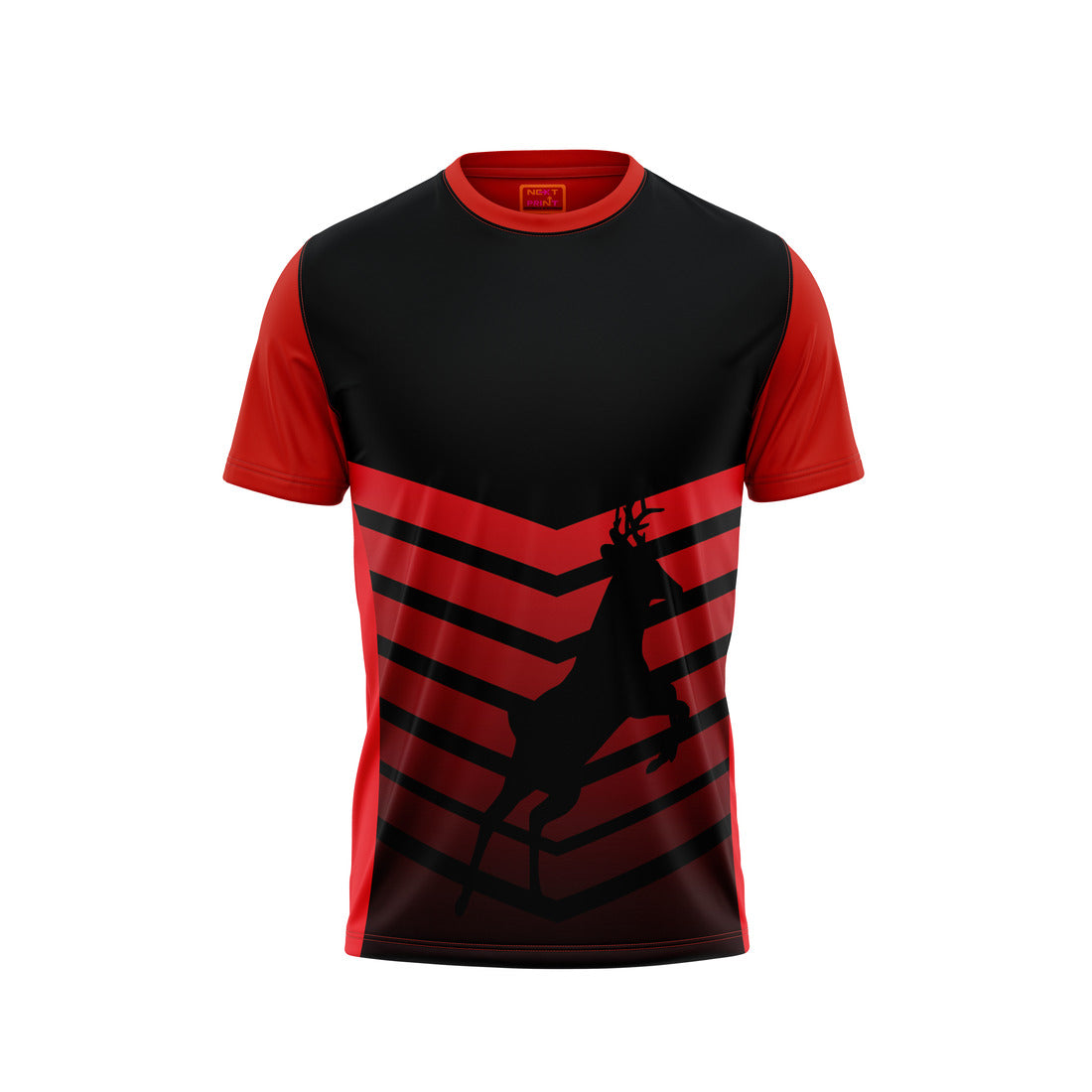 Red Round Neck Half Sleeve Tshirt Nextprintr NP50000774