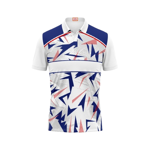 Next Print Customized Polo Neck White Jersey NPTS57