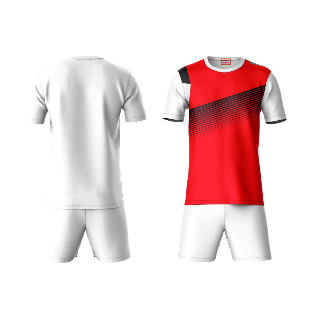 Next Print Round neck jersey white with shorts NPTS151