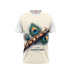Next Print Krishna janmashtami  Printed Tshirt White Design 13