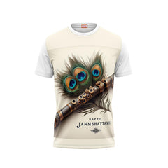 Next Print Krishna janmashtami  Printed Tshirt White Design 15