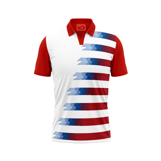 Red Polo Neck Half Sleeve T Shirt Nextprintr NP50000788