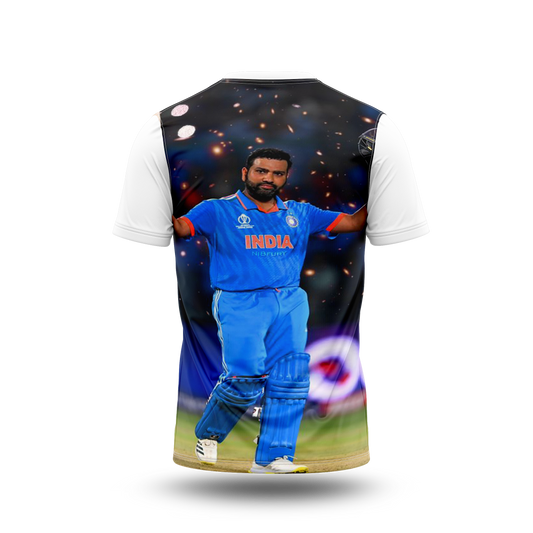 Rohit Sharma Photo Printed T-Shirt.