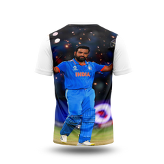 Rohit Sharma Photo Printed T-Shirt.