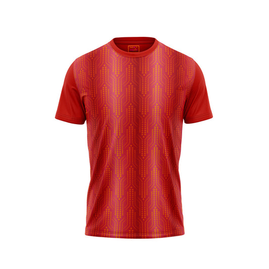 Red Round Neck Half Sleeve Tshirt Nextprintr153