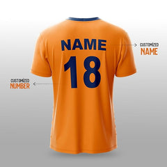 NextPrint India World Cup Jersey Collection CWC 2019 (ORANGE) | Customised Cricket Jersey with Name & Number | Sizes 2Y to 4XL | Men, Women & Kids | Breathable Sportswear for Fans T-Shirt